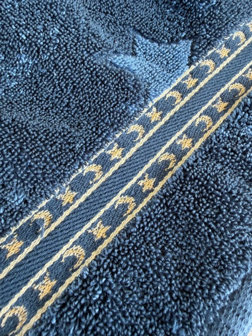 VTG Celestial Sun Moon Stars Cherub Angel Bath Towel Set Damaged Cutter READ